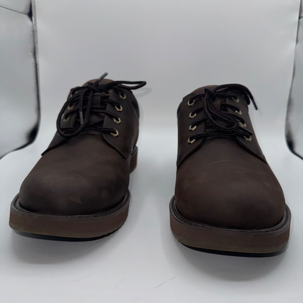 L.L. Bean Stonington Oxford Dress Shoes Round Plain Toe Deepest Brown Men's 10 M - Picture 3 of 13